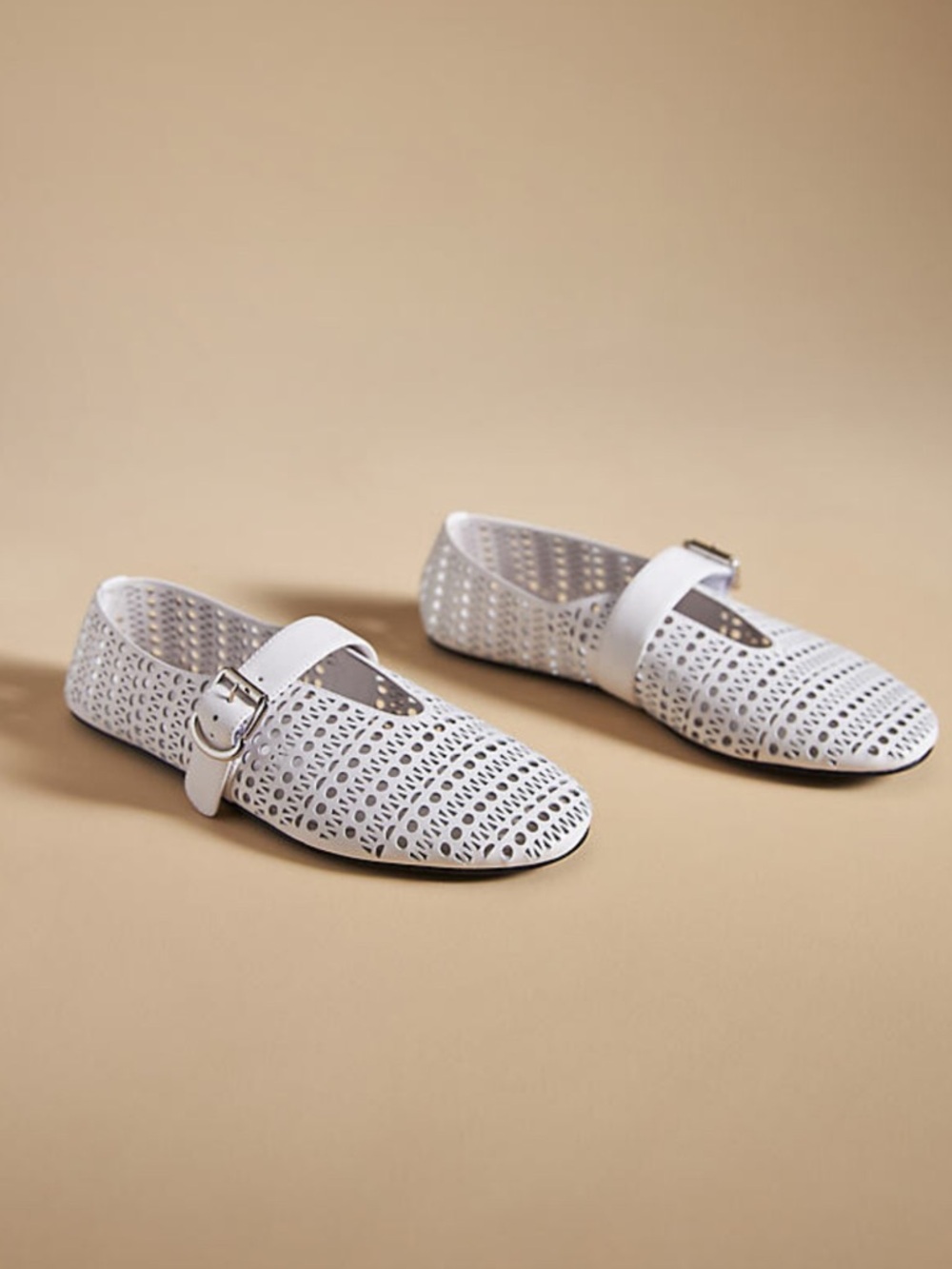 Jeffrey Campbell Mary Jane Shelly Flats White